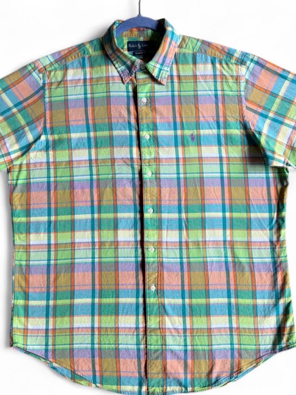 Ralph Lauren Multicolor Plaid Short-Sleeve Button-Down Shirt